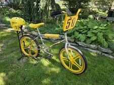 CYC PANTHER Old School Vintage 79 BMX Chrome Yellow Freewheel COMPETITION Racing picture