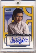 2017 Star Wars Galactic Files Reborn Autograph AU-CFS Carrie Fisher 5/5 OMEGA picture