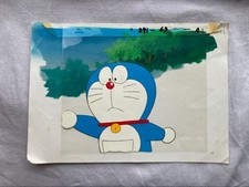 vintage Doraemon cell painting with background #878b02 picture