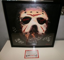 Friday the 13th Cargill painting signed by 4 Jason Voorhees actors Rare Horror picture