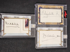 LEAF PEARL QUEEN ELIZABETH PRINCESS DIANA KING CHARLES CUT SIGNATURES (LOT OF 3) picture