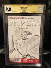 CGC 9.8 Fantastic Four #1 Silver Surfer Sketch And Signed By Joe Sinnott picture