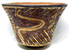 Ancient Pre Columbian Nazca Culture Polychrome Ceramic Bowl Pottery AD 200-400 picture