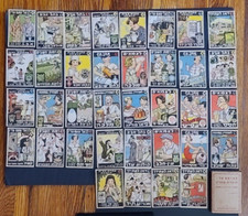 Judaica 1940's Peretz Rushkevitz Complete 36 Cabaret Card Game with Original Box picture