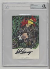 Arnold Schwarzenegger Predator GPK Original Art Sketch Card Signed 1/1 BAS picture