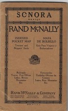 Mexico, Sonora, folding map, Rand McNally, advertising, scarce, travel, picture