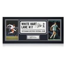 Glenn Hoddle Signed Tottenham Hotspur Street Sign. Framed picture