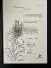 SWAROVSKI SCS 1998 PEACOCK NUMBERED LIMITED EDITION 218123 IN THE CASE PAPERS picture
