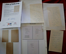 JOHN F KENNEDY HANDWRITTEN OWNED 3PG SPEECH DRAFT HARVARD ADDRESS SIGNED PSA LOA picture