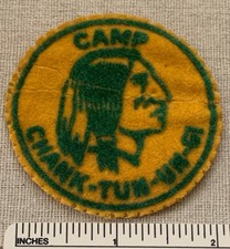 Vintage 1930s CAMP CHANK-TUN-UN-GI Boy Scout Felt Camper PATCH BSA Indiana Badge picture