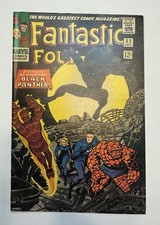 FANTASTIC FOUR #52 HIGH GRADE WHITE pgs. 1966 Silver Age 1st BLACK PANTHER picture