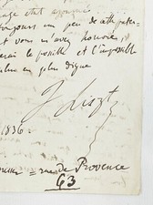 Las Autograph Franz LISZT Lamennais Eugène Delacroix 1836 Pianist Composer picture