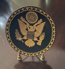 Vintage 1988 Toledo Damascene Great Seal of United States Plate, Artesania Mora picture