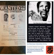 FBI Wanted Poster, Thero Lavon Wheeler, SLA picture