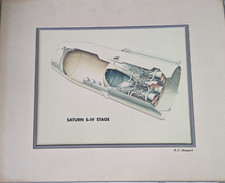 NASA Concept Artwork Saturn Rocket Mercury Gemini Apollo Skylab Vintage Space picture