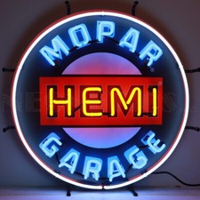 Wholesale lot of 9 Neon signs Hemi Powered 426 Mopar Challenger Dodge Scat Pack picture