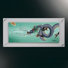 Kutani ware Ceramic Wall Art “Cloud Dragon” by Yamanaka Kunimori Japan picture