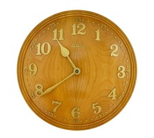 ART DECO ELM WALL CLOCK BY ZENITH picture