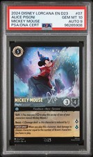 2024 D23 EXPO EXCLUSIVE Mickey PSA 10 ALICE SIGNED AUTO  EXTREMELY RARE picture