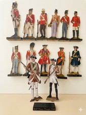 Rare 13pc Lot Lt. Ernest V. Howell Hand-Painted Wood Military Figures 24th Foot picture