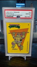 1989 Topps OPC Teenage Mutant Ninja Turtles Donatello Psa 10 Pop 1 picture