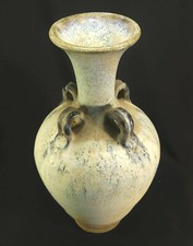 X-RARE Chinese Buddhist Vase $100k--Yuan Dyn. Jun Ware Opalescent White & Blue picture