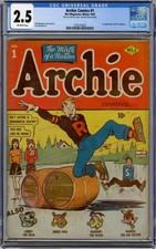 Archie Comics #1 CGC 2.5🔥1942 Golden Age Grail🔥MLJ Key Book T3 cm clean picture