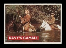 1956 TOPPS DAVY CROCKETT 11A DAVY'S GAMBLE CENTERED HQ CHRIS BENJAMIN GUIDE CARD picture