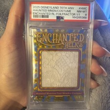 2026 Topps Disneyland 70th Enchanted Relics 1/1 Haunted Mansion Shirt PSA 8 picture