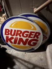 Vintage 28” Burger King Light Up Restaurant Button Sign - no guts P13 picture