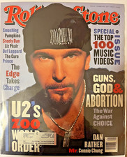 Vtg October, 1993 U2's Edge Rolling Stone Magazine Cover - COVER ONLY picture