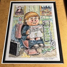 2004 Garbage Pail Kids Ans3 Donald Dump Trump Original Concept Artwork Tom Bunk picture