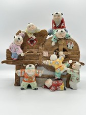 Vintage Chinese Shiwan Pottery Children at Play Figural Group Sculpture 10.25in picture