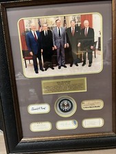 🔥Five Presidents In The Oval Office Autographed Nixon Ronald Reagan Carter Bush picture