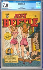 Blue Beetle #54 Classic Good Girl Cover SOTI Golden Age Fox Comic 1948 CGC 7.0 picture