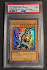 Yugioh Blue-Eyes White Dragon LOB-001 Ultra Rare PSA 7 NM GLOSSY UNLIMITED GRAIL picture