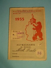 GDR Building Map - NAW National Building Berlin 1955, Rare + Good Condition picture