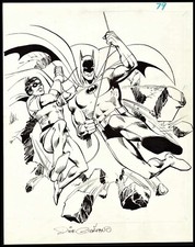 Batman and Robin Bronze-Age Merchandising Art by Dick Giordano picture