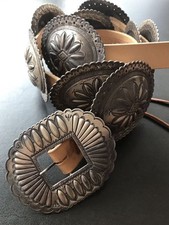 NAVAJO PERRY SHORTY Large Concho Belt Rare Navajo Indian Jewelry Hopi JAPAN JP picture