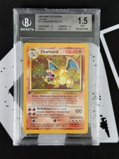 POKEMON BGS 1.5 CHARIZARD #4 HOLO BASE SET FIRST EDITION ITALIAN - ITA 4/102 picture