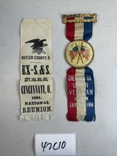 GAR Reunion Ribbon Lot Butler County Chenego Grand Army Of The Republic 47C10 picture