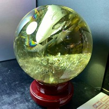 9.39LB Top Natural Rainbow Citrine Quartz Sphere Crystal Ball energy Reiki Gem picture