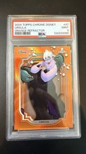2024 Topps Chrome Disney Ursula Orange Refractor /25 PSA 9 Little Mermaid PC4 picture