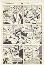 Transformers #59 Pg 2 Jose Delbo Grimlock vs. Megatron Battle Page picture