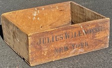Vintage Wood Wine Crate Box Julius Wile Sons NY picture