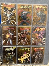 2015 cryptozoic DC Comics Super-Villains Gold Trading Card90+Patch9 complete set picture