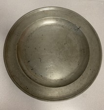 Original Thomas Griffin large pewter charger London c1760-1777 estate condition picture