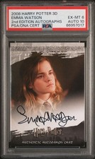 2008 ArtBox The World of Harry Potter in 3-D 2nd Emma Watson Auto PSA 6 10 Auto picture