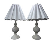 1950s-Antique Italian Marble Lamp Pair with Brass Base picture