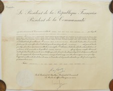 1966 LETTER OF CREDENCE ISRAEL CONSUL GENERAL SIGNED CHARLES DE GAULLE FRANCE  picture